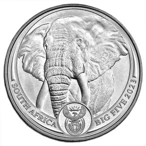 1 oz Platin Big Five Elefant 2023