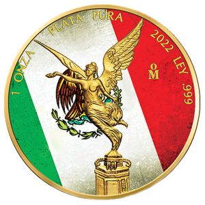 1 oz Silber Libertad 2022 – Flagge von Mexiko, Art Color Collection