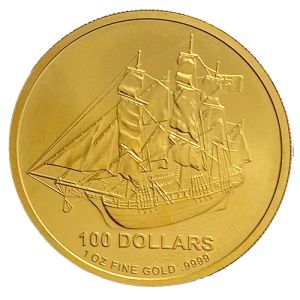 1 oz Gold Cook Islands Bounty Schiff 2009 Erstausgabe