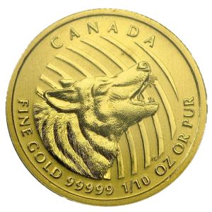 1/10 oz Gold Kanada Wolf 2015