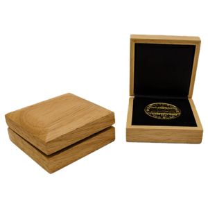 Geschenkbox aus Holz für Goldmünzen 