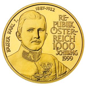 16 Gramm Gold Kaiser Karl I. 