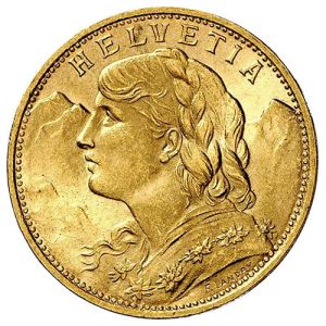 20 Franken Gold Vreneli