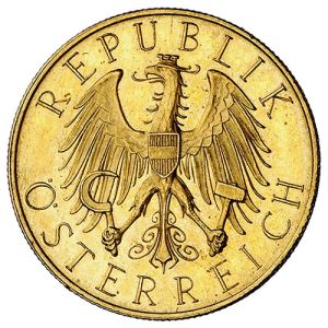 25 Schilling Goldmünze Österreich I. Republik