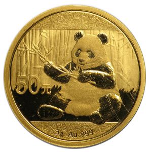 3g Goldmünze China Panda 2017