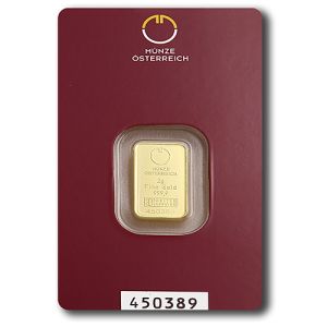 2g Goldbarren Münze Österreich