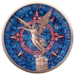 1 oz Silber Libertad 2023 – Aztekenkalender, Art Color Collection