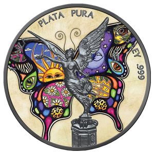 1 oz Silber Libertad 2023 – Schmetterling, Art Color Collection