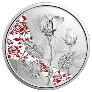 1/2 oz Silber Die Rose, Mit der Sprache der Blumen Serie 2021