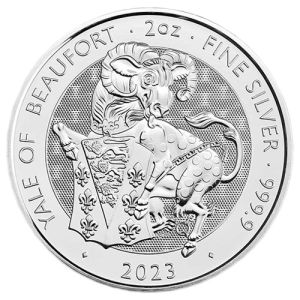 2 oz Silber Yale of Beaufort, Royal Tudor Beasts Serie 2023